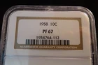 1958 Roosevelt Silver Dime NGC PF67
