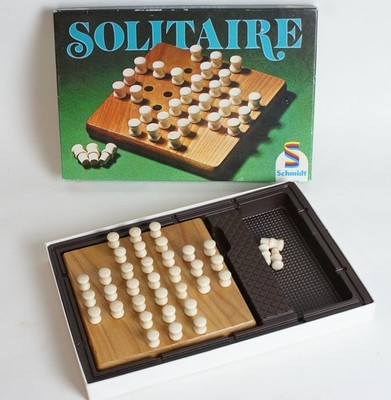 Vintage Solitaire - Schmidt Spiele - Holz - 70er Jahre - Vollständig