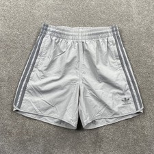 Adidas Sprinter Shorts Mens Size S Grey Originals 3-Stripe JC9927 Nylon Running