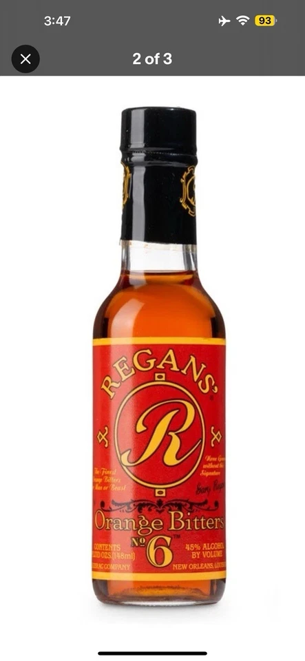 PACK 3 - Regans Angostura Orange Bitters No. 6 amargos de cóctel 5 oz - SELLADOS Foto 2 de 2