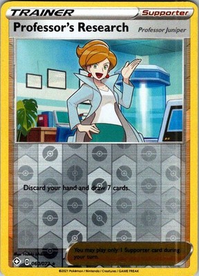 Pokemon Professor's Research Reverse Holo Rare Shining Fates 060/072 NM