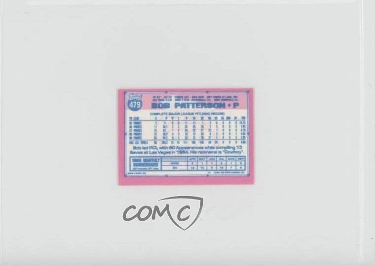 1991 Topps Micro Bob Patterson #479 - Image 2 of 2