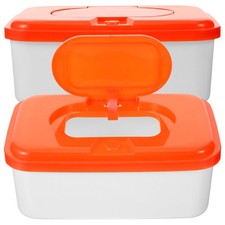 2 Pieces Tissue Dispenser Wipe Container for Bathroom Plastic Baby Wipes
