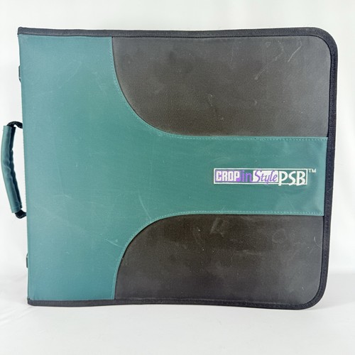 Crop In Style PSB Zippered 3-Ring Binder 25 Insert Pages FILLED Scrapbooking