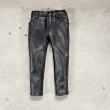 PB-XLD-PT: Black Deluxe faux leather pants for 7" Muff Adam or WWE muscular body