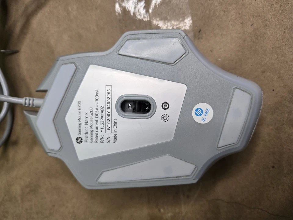 HP G200 Wired Gaming Mouse White 4000 Max DPI - Image 4 of 4