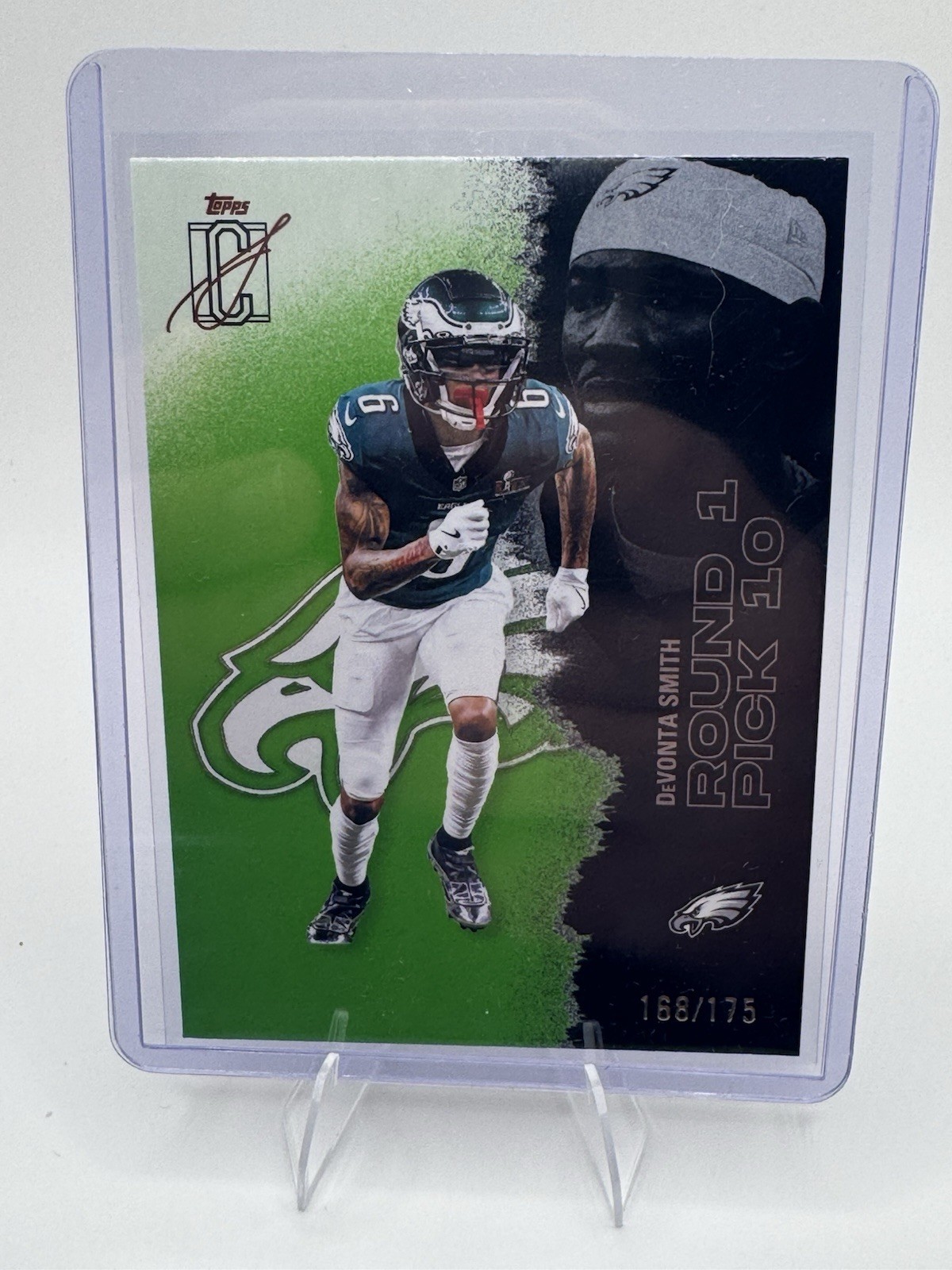 2025 Topps Signature Class GREEN /175 DeVonta Smith #94 EAGLES COLOR MATCH