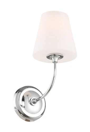 Crystorama Sylvan 13 3/4" High Polished Chrome Wall Sconce - Picture 4 of 7