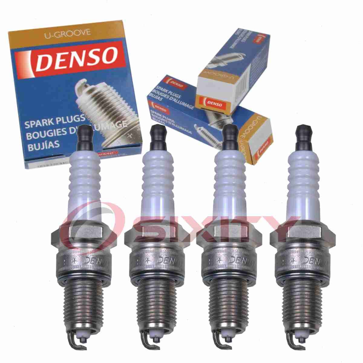4 pc Denso Standard U-Groove Spark Plugs for 1990 Subaru Loyale 1.8L H4 zd