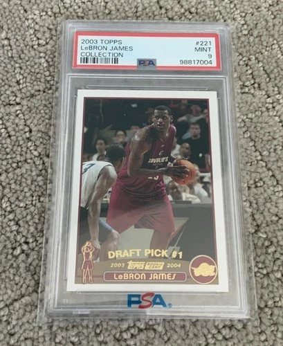 2003 LeBron James Topps Collection Rookie PSA 9 #221 Mint Cleveland Cavaliers