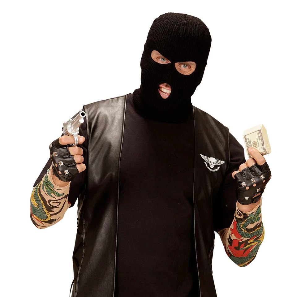 Sturmhaube Balaclava Sturmmaske Motorrad Maske schwarz Strumpfmaske Kapuzenmaske - Bild 4 von 4