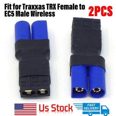 2PC Fit for Traxxas TRX Female to EC5 Male Wireless Adapter US seller