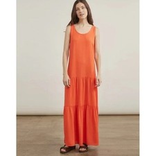 Elizabeth and James Coral Tiered Midi Dress Women's M Flowy Minimalist