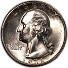 1936-S Washington Silver Quarter 25c SF SUPERB Brilliant Uncirculated BU+