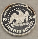 1984 A-Mark 1 oz .999 Fine Silver Round - Vintage Liberty Eagle & Bell