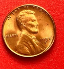 1953-S Lincoln Wheat Cent Penny GEM RED BU From an Original Bank Roll