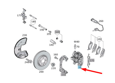 NEU MERCEDES-BENZ ML W166 AMG FRONT LINKS BREMSSATTEL A1664214198  