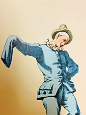 Vintage Color Lithograph Costume Print of Peppe-Nappa 1770 by Maurice Sand #32