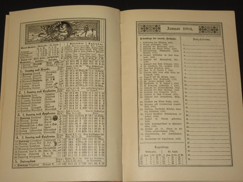Germania Kalender 1904 1st Ed German Calendar/Almanac GEORGE BRUMDER Milwaukee - Bild 7 von 10