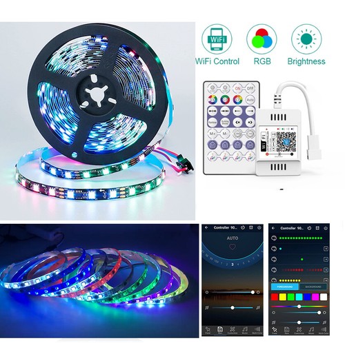 Kit impermeable de tira de LED direccionable IC 12V 5050 RGB 20 píxeles/m 5/10/15/20m - Imagen 23 de 23