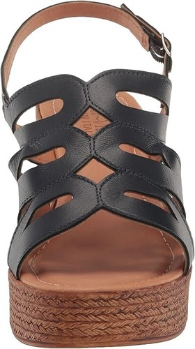 Bella Vita Women's Pri-Italy Leather Platform Sandals, Navy Size 11WW - Picture 5 of 6