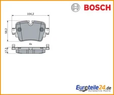 Brake pad set, disc brake Bosch 0986494753 for Jaguar