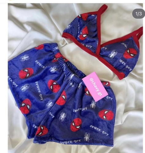 KT Kitty Spiderman Batman Vest Shorts Bikini Set Summer Beach Clothes Y2K - Picture 4 of 11