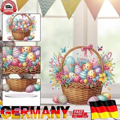 Acrylic Special Shape Easter Eggs Diamond Painting Desktop Decors for Adults