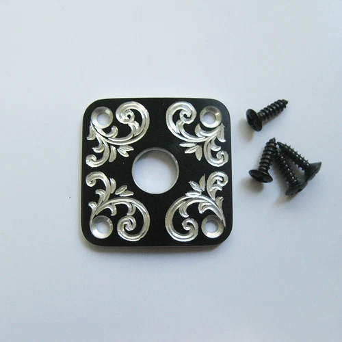 Handmade scroll retro grass pattern aluminum jack plate fits to gibson guitars