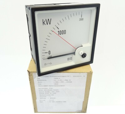 Drehspulinstrument Wattmeter DEIF DQ96 Leistungsmesser -200-900-2000kW 931479
