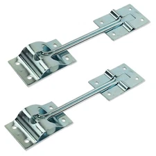 2 Pack 6" Metal RV Camper Horse Work Enclosed Trailer Door Stop Holder Latch Kit