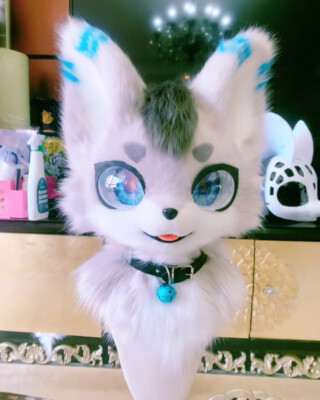 Fursuit Husky Fox Mascot (head) Halloween Party Fur Cosplay Gift 190#