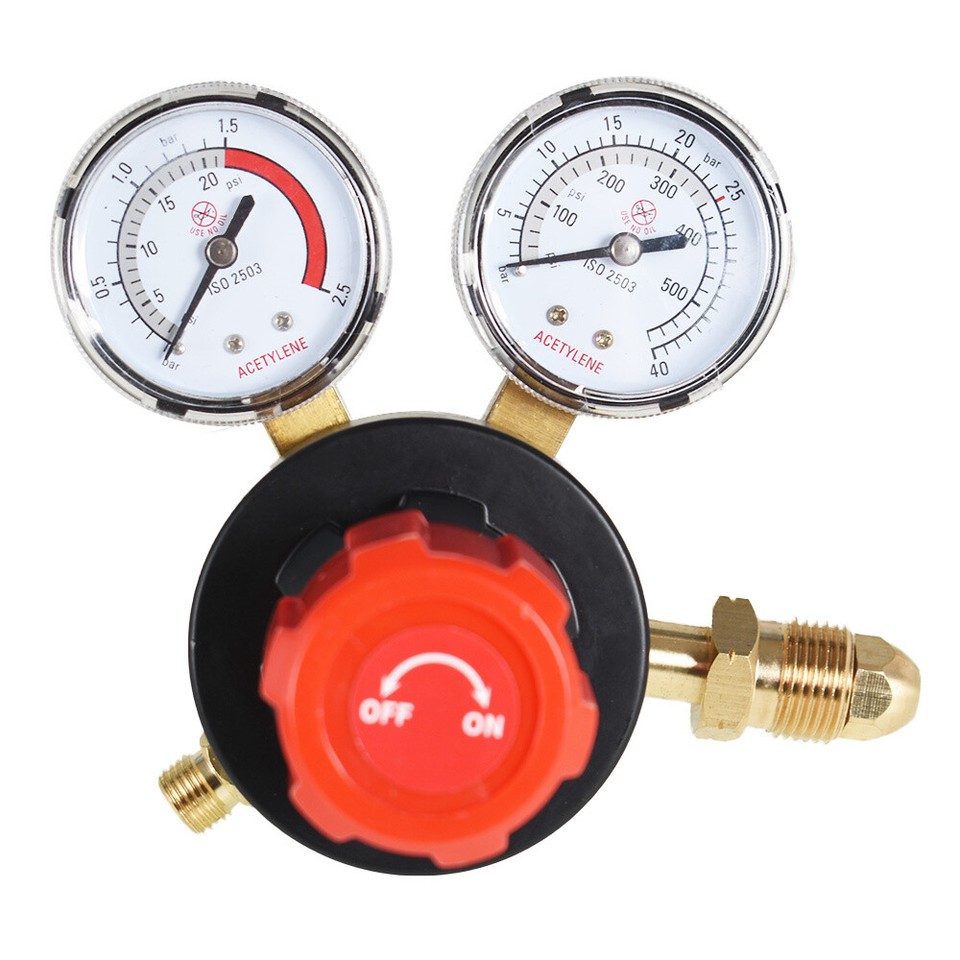 Dual Schweißgas-Regler Set - Sauerstoff (CGA-540) & Acetylen (CGA-510), 2 Stück