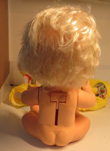 Vintage Drink and Wet Baby Alive Doll Blonde Hair CPG Products Corp 1982 Dress - Picture 14 of 24