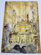 Harper Landscape Painting Industrial Home Urban Ghetto Mid Century Modernism