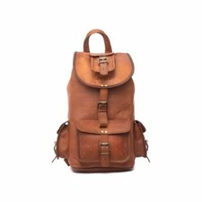 Zaino da viaggio uomo e donna nuovo grande in vera pelle zaino nuovo da 20".