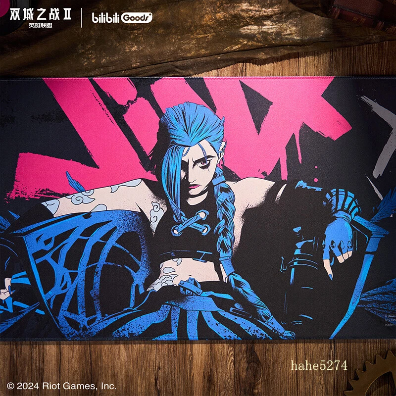 2025 League of Legends LOL Bilibili Goods Arcane II Jinx XL Mouse Pad Table Pad - Image 3 of 4