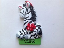 Personalized Christmas Ornament Safari Jungle Animal- 1st Birthday Gift