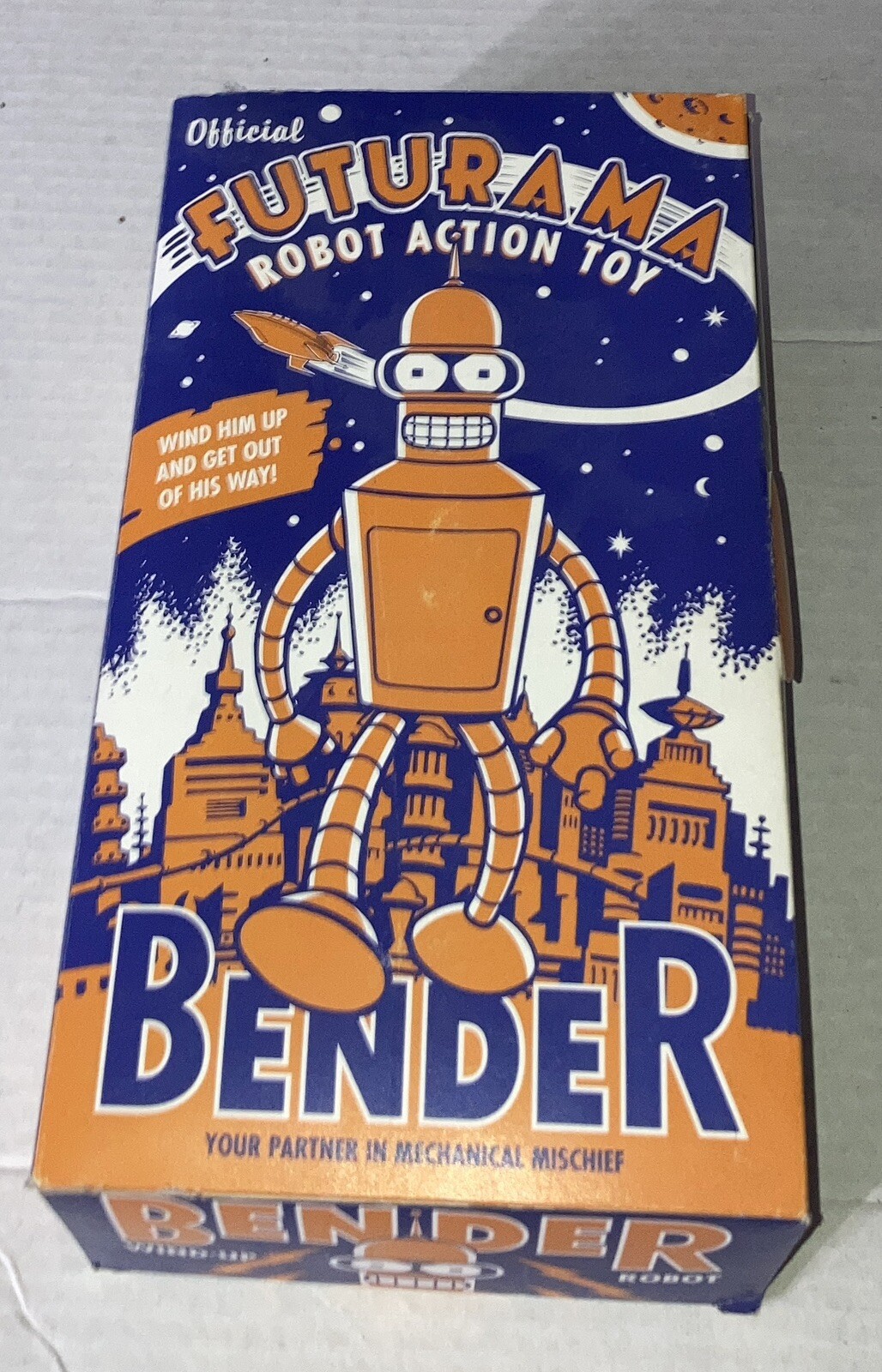 2000 Futurama-Bender Wind Up Robot-Complete In Box-Rocket USA | eBay