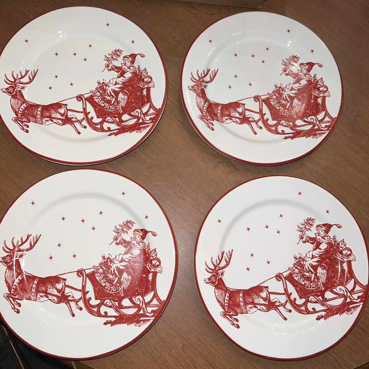 Pottery Barn Tahoe Toile S/4 Salad Plates