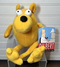 Vintage Ratbert Plush Dilbert Comic Rat Yellow 9" with Bendable Tail NWT