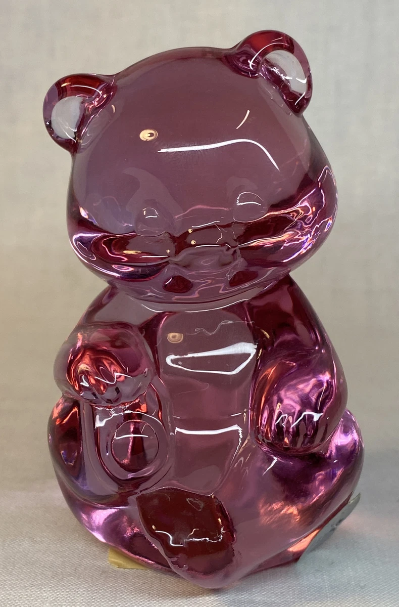 Fenton Art Glass Empress Rose Bear eBay