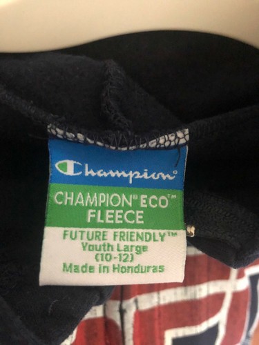 Champion "ESPN" Blue Fleece Zippered Sweatshirt Size Youth Large (10/12) - Picture 3 of 3