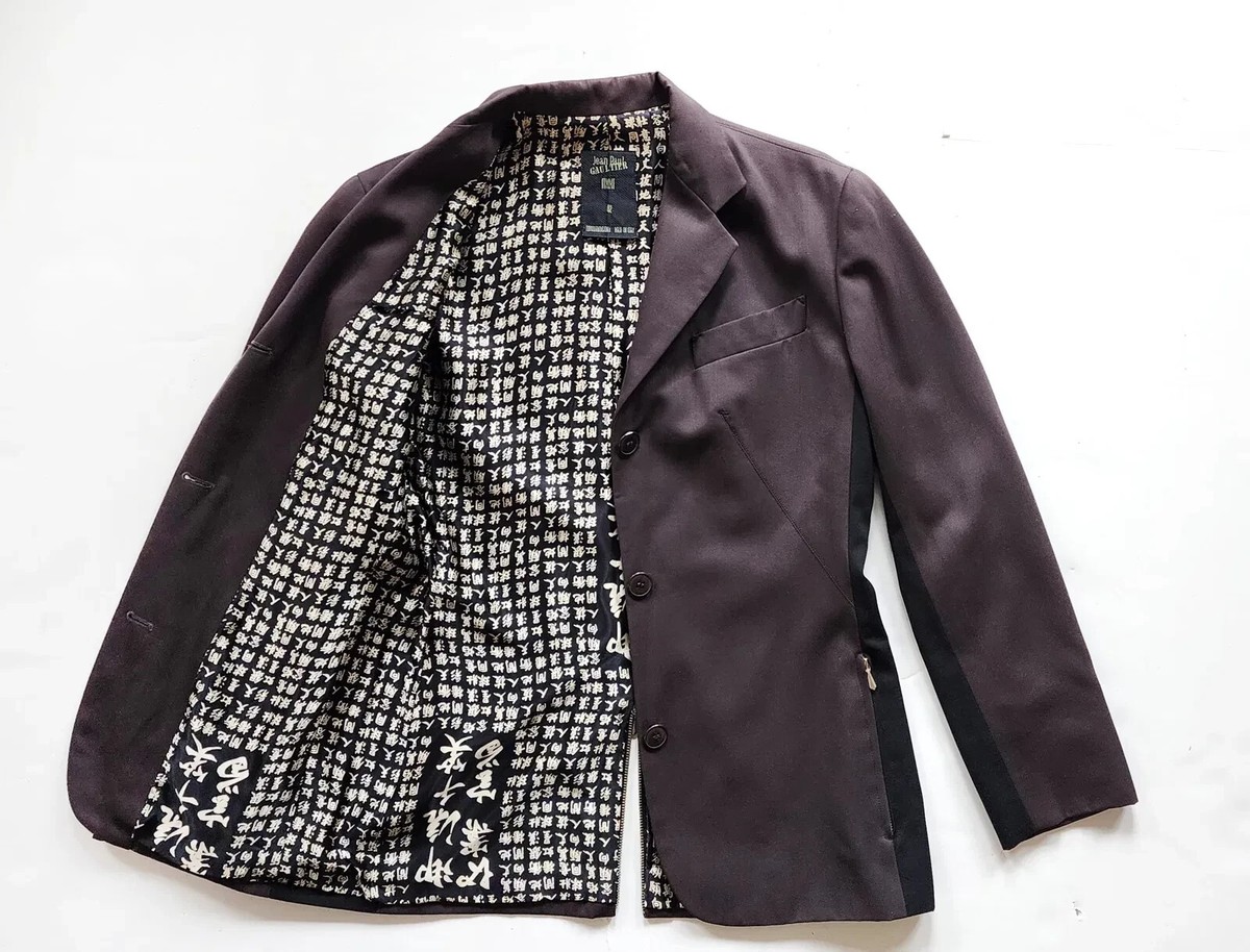 VTG Jean Paul Gaultier SS 1994 Chinese Calligraphy Print Lined