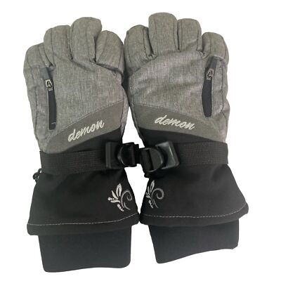 #ad Demon Kids Girls Size Small Winter Snow Ski Gloves Black amp; Gray Ski Snow Winter $9.00