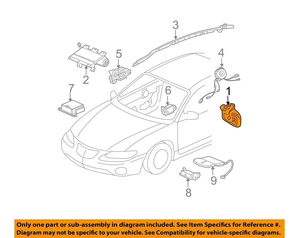 Used Steering Wheel Air Bag fits: 2007 Pontiac Grand prix driver wheel Grade A Foto 3 de 4