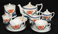 Vintage Masons Ironstone Tea Set Butterfly De...