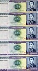 LOT Bolivia, 5 x 1 centavos on 10,000 Pesos Bolivanos, ND (1987), P-195, UNC 