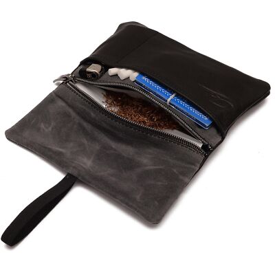 Leather Tobacco Pouch Vegetable Tanned Premium Leather Tobacco Pouch with Filt...