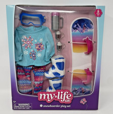 My Life as Snowboarder 8 Piece Play Set for Full Size 18" Dolls New